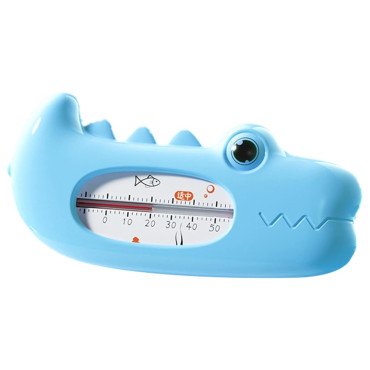 Termometru pentru Baie, Cyrax, Plutitor, Rezistent la apa, Multifunctional, Model Crocodil, 2.7x6.5x3.7 cm, Albastru