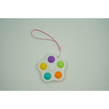 Jucarie antistres simple dimple fidget toy spinner cu 5 buline, Alb