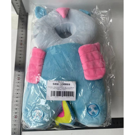 Perna tip Rucsac pentru Protectia Capului,  Tetiera tip Unicorn, pentru Bebelusi, 33x6x19 cm, 180 g, Albastru