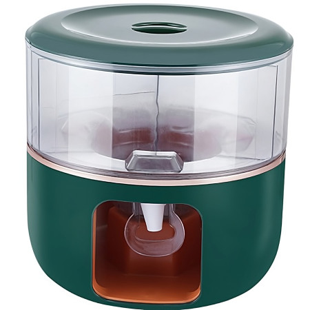 Dozator de apa Cyrax, 3 compartimente rotative, capacitate mare de 6l, verde