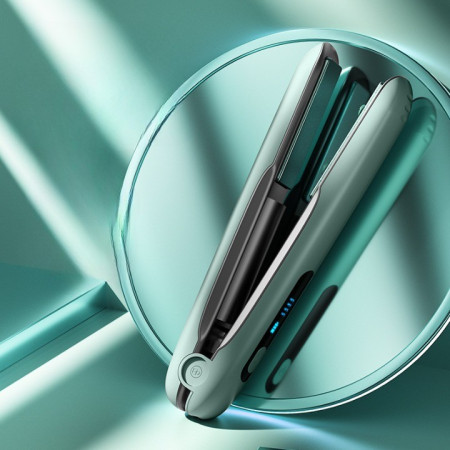 Placa de Par fara Fir, Cyrax, Adaptor Tip C, 4 Trepte de Temperatura, Tensiune 5V, Capacitate Baterie 5000 mAh, Indreptat, Ondulat, 23.5x3.3x4.5 cm, Verde