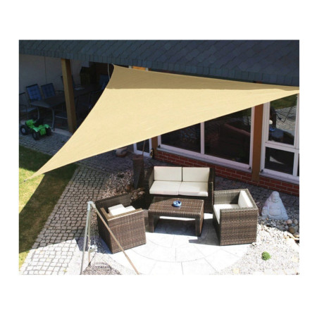 Prelata de soare/ Copertina de tip parasolar pentru terasa si gradina,  triunghiulara, 2x2x2 m, galbena