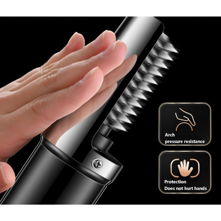 Dispozitiv Electric de Curatare Solzi Peste, Cyrax, din Otel Inoxidabil, 28 x 5 cm, Negru