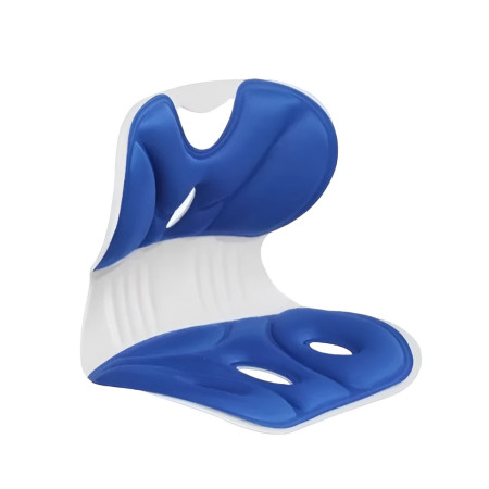 Suport pentru Scaun, Cyrax, pentru Corectarea Posturii, Portabil, Ergonomic, Ameliorare Durere, Respirabil, 36x34x33 cm, Marime L, Albastru