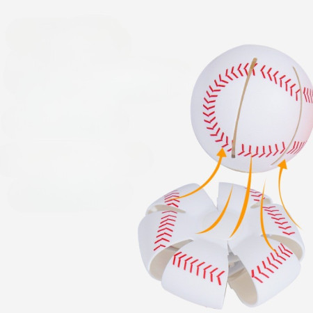 Minge UFO baseball Cyrax cu deformare, diametru 8 cm, 3 ani +, lumini LED interactiva, minge magică OZN zburator, minge zburătoare, Alb