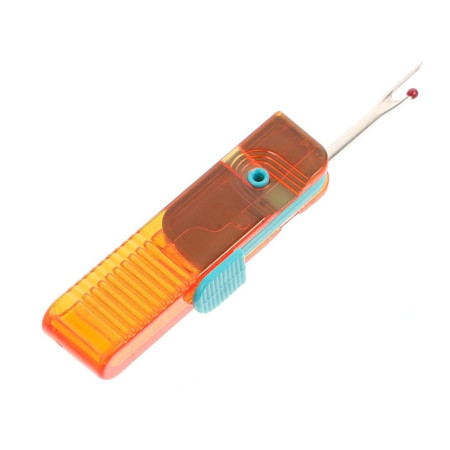 Dispozitiv pentru Descusut,  Taietor de Etichete, 1.7 x 7 cm, Pliabil, din Plastic, Albastru/Portocaliu