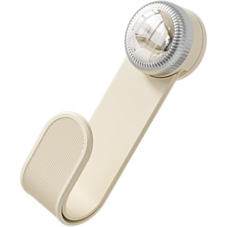 Suport pentru Capace Vase, Cyrax, Suport de Depozitare pentru Capacul Oalei in Bucatarie, cu Ventuza, Usor de Montat pe Perete, 19 x 6 x 5 cm, Alb Crem