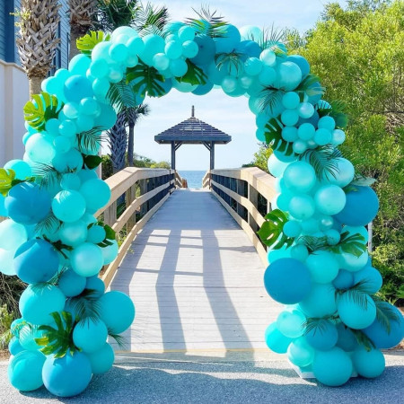 Set 12 Baloane, Cyrax, din Latex Standard, 13 cm, Turcoaz