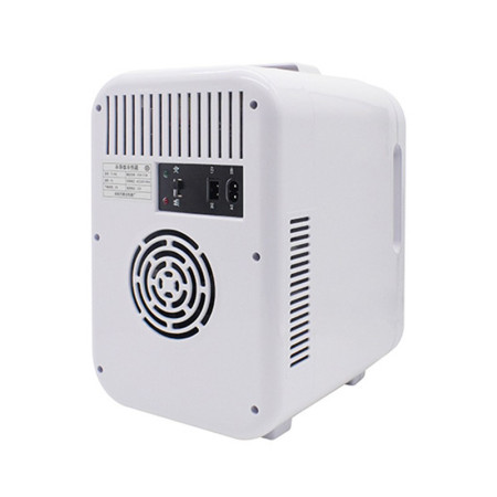 Mini frigider cosmetice, Cyrax, dubla functie de incalzire/racire, portabil, 12L, alb