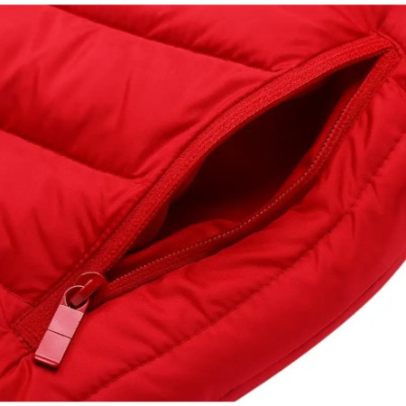 Vesta cu Incalzire,  Unisex, 2 Zone de Incalzire, Umplutura Bumbac, 3 Trepte de Temperatura, Incarcare USB, Rosu, 45 - 50 kg, Marime M