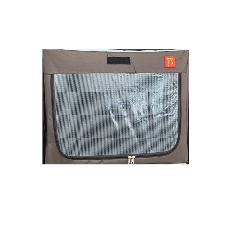 Cusca Animale pentru Uscare Blana,  din Textil, Fereastra Transparenta, 53 x 36 x 42 cm, Maro