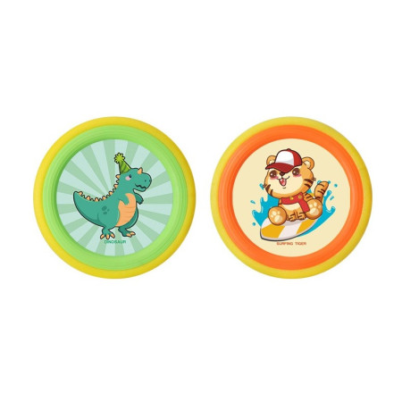 Cyrax Set Interactiv Frisbee, Fippy, pentru Copii, 2 Palete Elastice, Diametru 30 cm, 4 Mingi, + 3 Ani, Design Animat, Multicolor