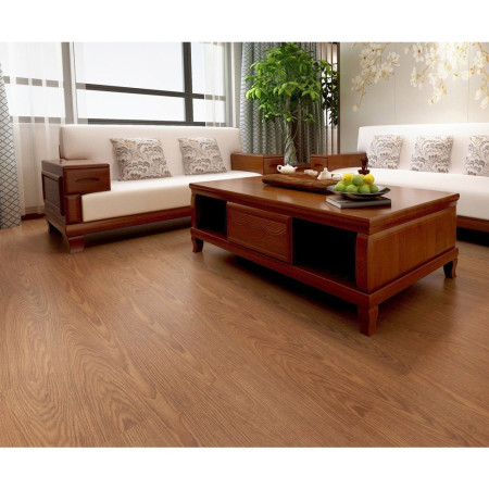 Set 36 Placi Autoadezive pentru Pardoseala,  din PVC, Impermeabil, Ignifug, Usor de Curatat, Dimensiune Placa 91.44 x 15.24 cm, Grosime 1.5 mm, Acoperire 5 m2, Model 7, Caramiziu