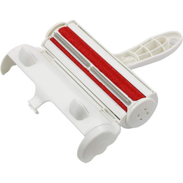 Rola pentru Parul de Animale,  cu Maner 19x19x6cm, Alb/Rosu