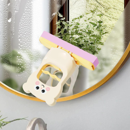 Mini Mop,  de Mana, Pliabil, Model Ursulet, din Plastic, 9 x 15 x 15 cm, Roz