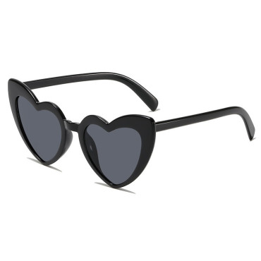 Ochelari in Forma de Inima, Cyrax, pentru Petrecerea Burlacitelor, Tematica Nunta, Protectie Soare, 14.7x4.9x14.2 cm, Negru