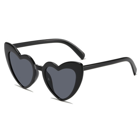 Ochelari in Forma de Inima, Cyrax, pentru Petrecerea Burlacitelor, Tematica Nunta, Protectie Soare, 14.7x4.9x14.2 cm, Negru