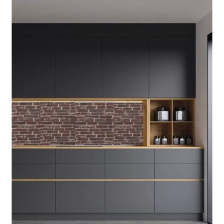 Set 10 Placi de Tapet,  Autoadezive, 70 x 77 cm, 4 mm Grosime, Suprafata Acoperita 5.3 mp, din PVC, Model Caramida Rosie, Caramiziu