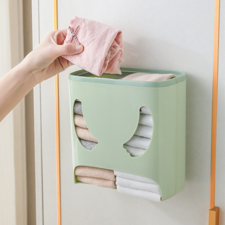 Cutie de Depozitare,  Montare Perete, Adeziv, Fara Perfoare, din ABS, Model Urs, 18 x 11 x 25 cm, Verde