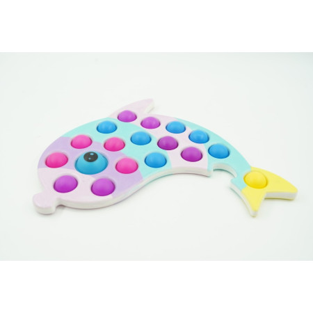 Cyrax Jucarie senzoriala antistres, Simple Dimple, Delfin, Multicolor