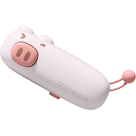 Aparat de Sigilat Ambalaje, Cyrax, Incarcare USB Tip C, 400 mAh, 10.2 x 3.7 x 4.3 cm, Model Porc, Roz