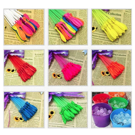 Baloane de Apa pentru Distractii, Cyrax, Baloane cu Umplere Rapida, Baloane de Lupta cu Apa, 111 bucati, din Emulsie, Multicolor