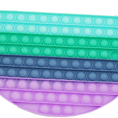 Cyrax Jucarie antistres din silicon Pop it now, forma Rotund, multicolor, urias