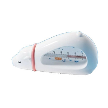Termometru pentru Baie, Cyrax, Plutitor, Rezistent la apa, Multifunctional, Model Urs Polar, 15x7.5x4 cm, Alb