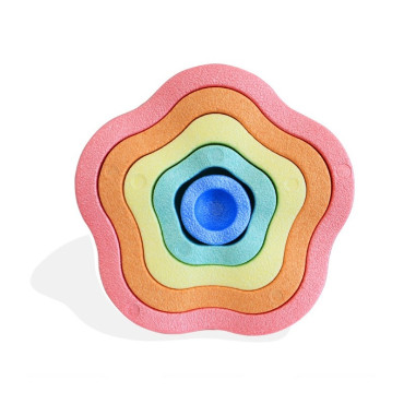 Jucarie Senzoriala de Echilibru, Cyrax, Tip Stepping Stones, 5 Piese, din Spuma, pentru Miscare, Sarituri, Prindere, Diametru 28 cm, Model 2, Multicolor