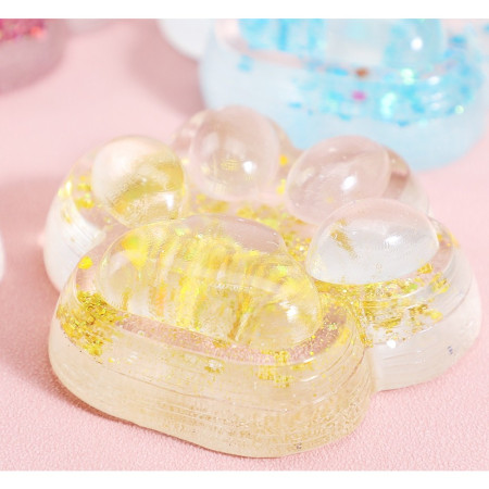 Jucarie Antistres Squishy, Cyrax, Labuta de Pisica Pufoasa, cu Revenire Lenta, 7 x 6.5 cm, Model 270532, Multicolor