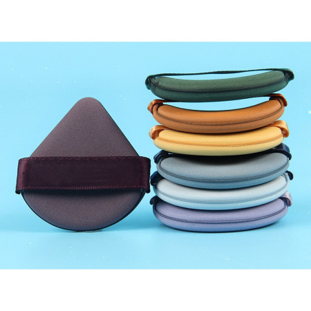 Set 7 Bureti de Machiaj Triunghi Cyrax, Reutilizabili, Utilizare Umeda sau Uscata, 5.5 x 5.5 x 1.3 cm, Powder Puff, Multicolor