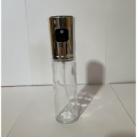 Pulverizator Ulei, Otet, Cyrax, din Sticla, 100 ml, Reincarcabil, 18.3 x 4.3 cm, Capac Lucios, Argintiu