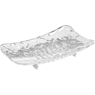 Savoniera din Plastic  15 x 9 cm, cu Scurgere Apa, Design Modern, Transparent