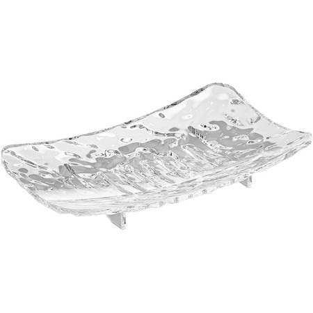 Savoniera din Plastic  15 x 9 cm, cu Scurgere Apa, Design Modern, Transparent