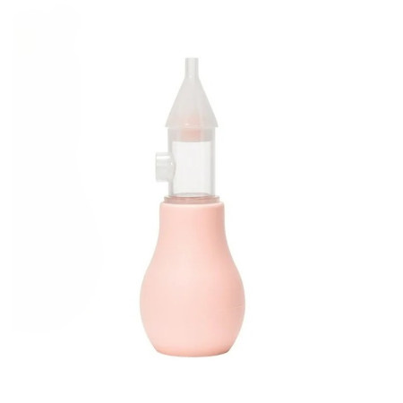 Set Aspirator Nazal pentru Copii, Cyrax, Manual, Anti-Reflux, cu Pompita, Usor de Curatat, Varf din Silicon, 11.2x4cm, Roz
