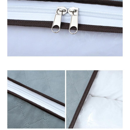 Husa de Depozitare,  Intrebuintare Multipla, Pliabila, cu Fermoar Bidirectional si Fereastra Laterala Transparenta, Lavabila, 60x40x35 cm, Gri