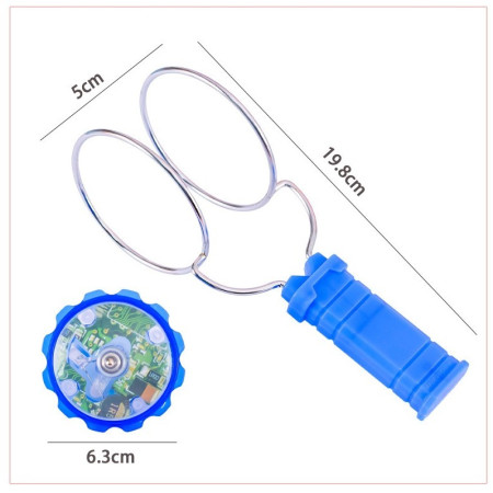 Jucarie Interactiva, Cyrax, Titirez Magnetic, cu Led, 19.8 x 5 cm, Albastru