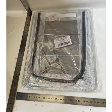 Cutie de Depozitare pentru Pantofi,  40x30x21 cm, din Plasa PVC Impermeabila si Cadru de Otel, Pliabila, Fermoar Bidirectional, Transparenta