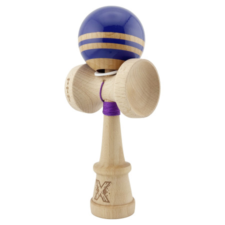 Kendama X Originala RAINBOW, Profesionala, Cyrax, Cupe Mari KING SIZE V3, Super Sticky, Gaura in Baza, Rulment Metalic, din lemn 18 cm, Ata 55 cm, Violet/Maro