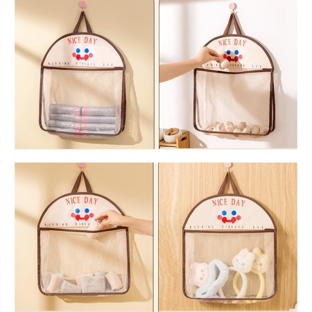 Geanta de Depozitare,  Tip Saculet, de Agatat, Multifunctionala, din Plasa, 40 x 10 x 44 cm, Negru