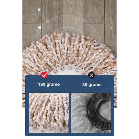 Set Galeata si Mop Rotativ 360°,  Cu Dubla Actiune Centrifuga, Pentru Uz Casnic, Maner din Otel Inoxidabil Telescopic, 2 Capte din Bumbac, 46x27x29 cm, Roz