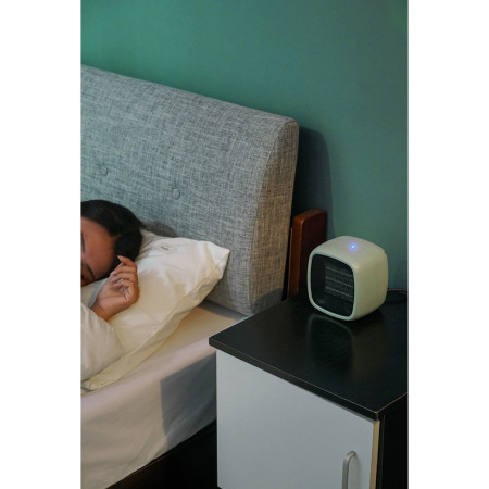 Mini radiator electric portabil  800 W, 2 trepte, 150x120x175 mm, verde