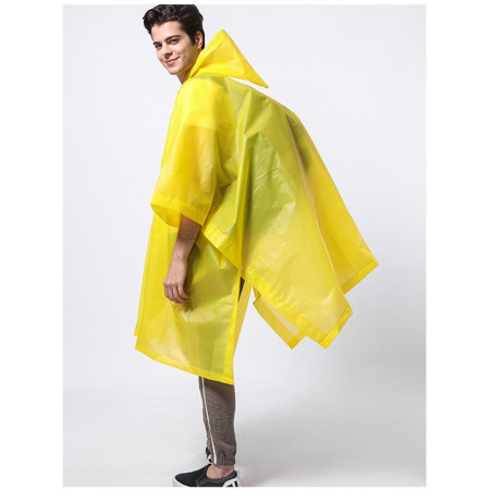 Pelerina de Ploaie,  pentru Adulti, EVA, Tip Poncho, Impermeabila, Rezistenta la Vant, Capse Laterale, 160 g, Galben