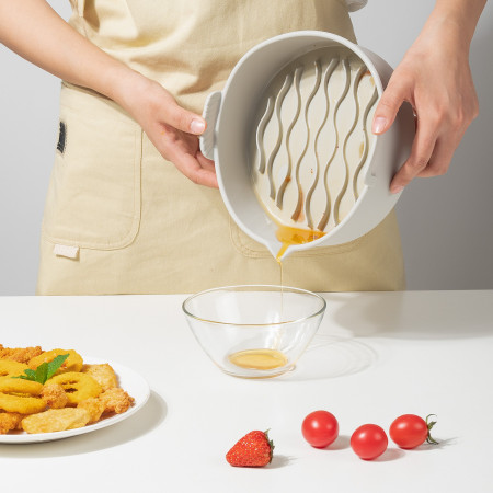 Set 2 tavi din silicon ecologic pentru air fryer Cyrax, temperatura maxima 230 grade, reutilizabile, reciclabile, cu manere anti-alunecare, fund antiaderent, 18.7 x 19.5 x 7 cm, gri