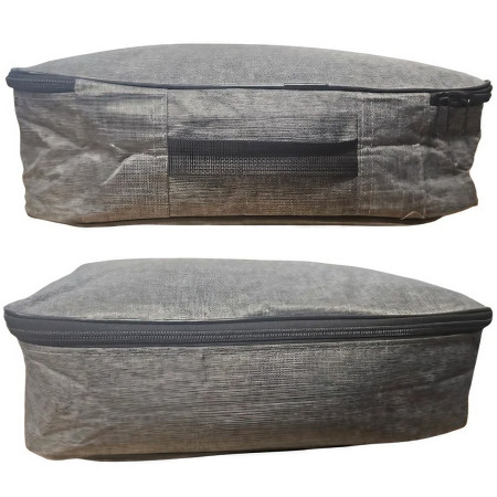 Geanta pentru Depozitare Acte si Documente,  1 Compartiment mare cu Curele Interioare, Impermeabila, 37 x 10.5 x 27 cm, Gri