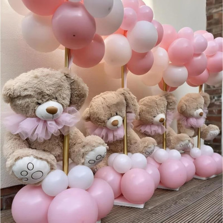 Set 12 Baloane, Cyrax, din Latex Standard, 13 cm, Roz Deschis