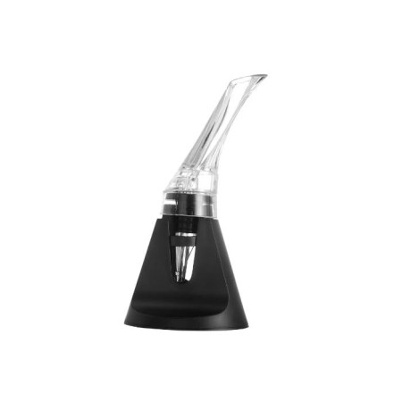 Aerator cu Turnator de Vin 2in1, Cyrax, Decantare, Anti-Picurare, Fara Scurgere, 18x10x8cm, Negru