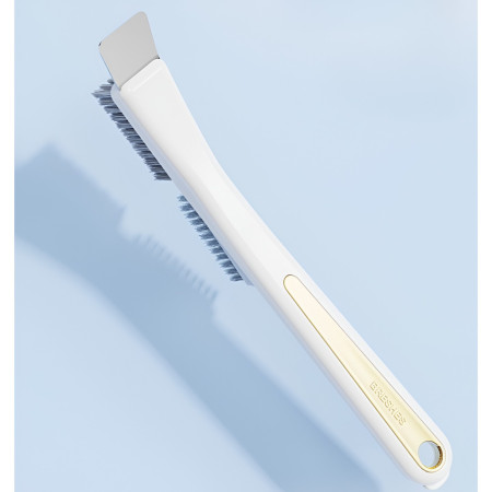 Perie de Sarma pentru Bucatarie,  din Doua Bucati, Maner Lung cu Gaura de Prindere, Peri din Otel, Anti-Reziduu, Anti-Murdarie, 24.5x2.7x6.7cm, Alb