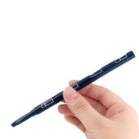 Set Pensule de Machiaj 4in1, Cyrax, pentru Fard, Sprancene si Buze, 16 cm, din Plastic, Negru