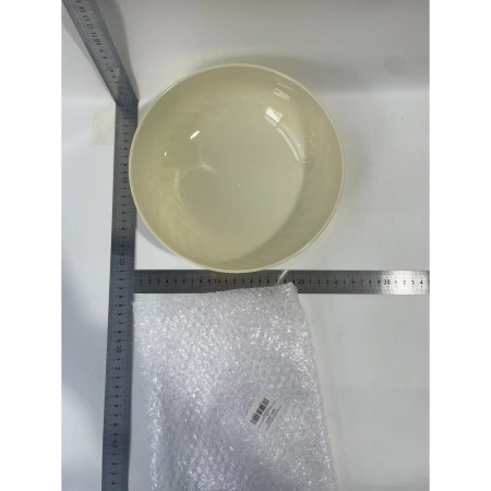 Bol cu un Singur Strat, Cyrax, pentru Fructe, Legume, Snacks, 22.4x9 cm, Crem